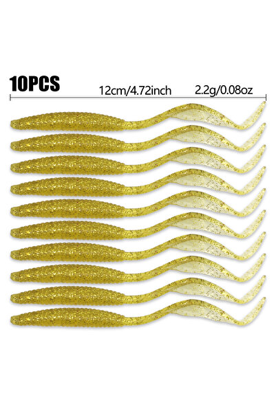 Choice SMT-10z2.2gldjwjxA 10 قطع/مجموعة من الطعوم الناعمة ذات الذيل الطويل ال...