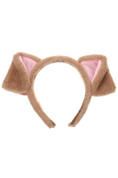 TAKIŞTIR Кафява плюшена корона с мотив на кучешко ухо