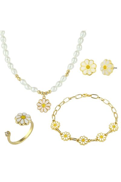 Forentina Daisy Necklace, Earrings and Jewelry Set Ps3939