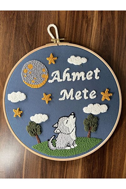 punch passion Bebek kapı süsü, hastane kapı süsü,  30 cm, punch nakışlı, isim...