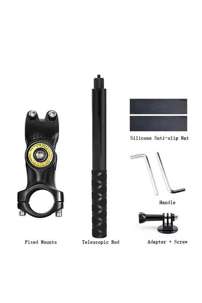 DIXSG Type2 for Insta360 X3 X4 Motorcycle Bicycle Bracket with Invisible Selfie Stick for GoPro Hero12 11