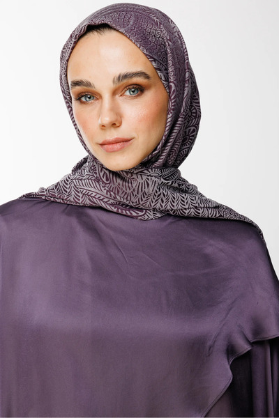 Mooncorn Mayra Pattern Double Sided Shawl Purple-Grey