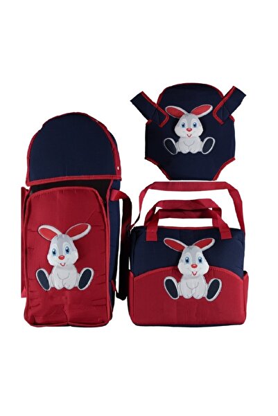 ŞAMATA PARTİ EVİ 3'lü Bebek Taşıma Seti Tavşan Temalı Portbebe Anne Bakım Çan...