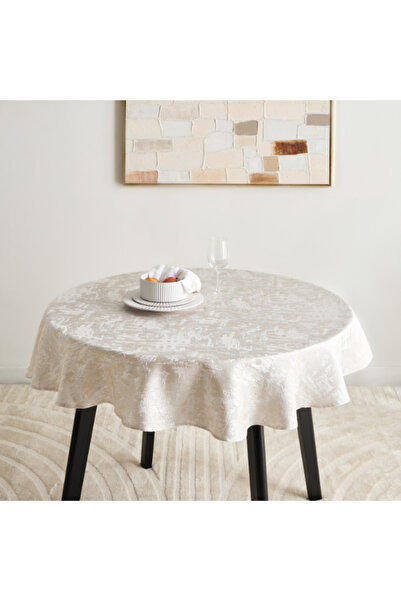 Home Box مفرش طاولة دائري من هاربر مارلي جاكار 140 سم