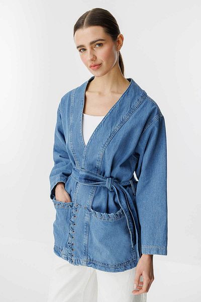 Hooopstore Μπουφάν Sinna Knit Blue Denim