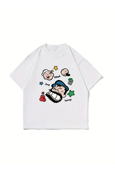 npLStore Tricou oversize cu imprimeu Popeye pentru copii
