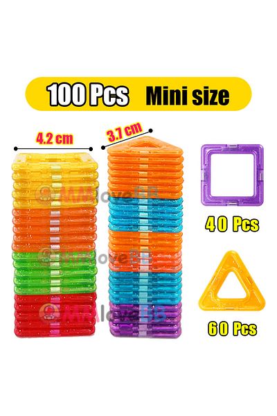 Choice Mini Size 100pcs Magnetic Building Blocks Big Size And Mini Size Diy Magnets Toys For Kids Designer