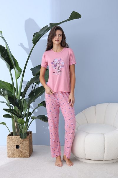BEYAZTOPTAN White Wholesale Women's Quality Short Sleeve Pjamas Tkm