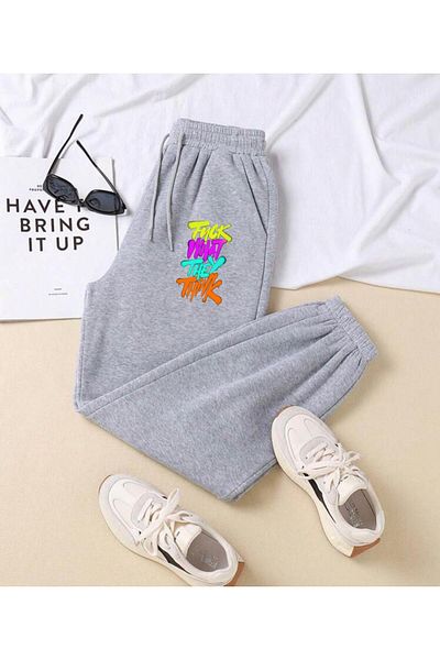 RPT MODA Άνετο ΜΕΓΕΘΟΣ ΠΟΔΙ ΕΛΑΣΤΙΚΟ ΤΣΕΠΕΣ WHATT PRINTED JOGGER ΠΑΝΤΕΛΟΝΙ