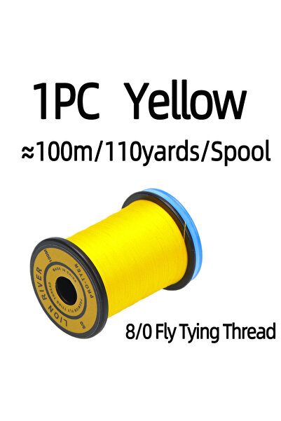 Choice خيط ربط الذباب الملتوي الأصفر 8/0، خيط عالي الشد، خيط ربط الذباب الجاف...