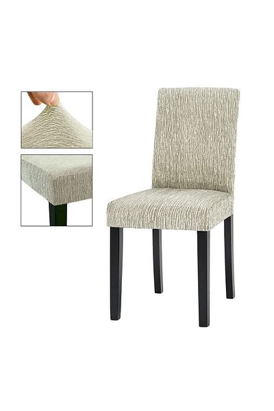 Bemrax Κάλυμμα καρέκλας Lycra Jacquard με σχέδιο φλοιού δέντρου – Κομψό και προστατευτικό