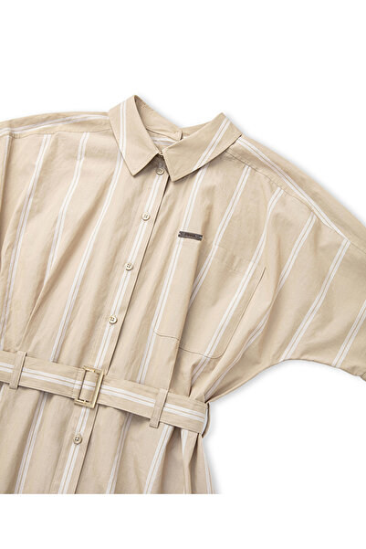 İpekyol Line Pattern Poplin Dress