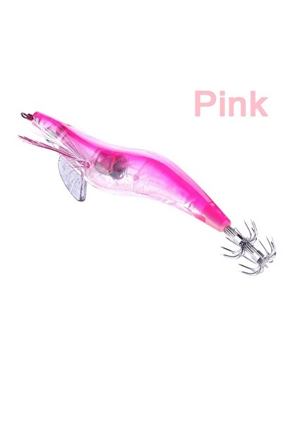 Choice طُعم صيد السمك الاصطناعي المصنوع من الخشب والجمبري مزود بإضاءة LED وام...