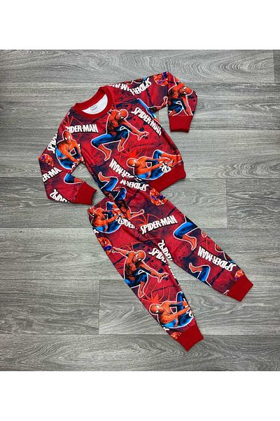 DerinHome Spiderman Printed Top and Bottom Children's Set