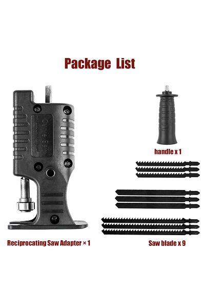 Choice SET B Portable Reciprocating Saw Adapter, 3/9pcs Saw Blade Electric Drill Modified Jig Saw, Wood Cut