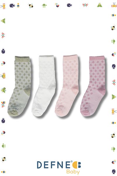 Defne Baby 4 Pairs of Girls' Socks