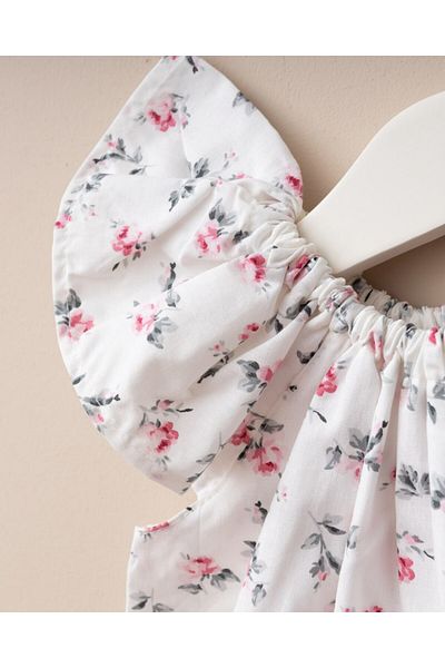 Minimus Cotton Bonnie Romper and Jumpsuit Set for Newborn Baby Girl - Bandana and Bottom Snaps