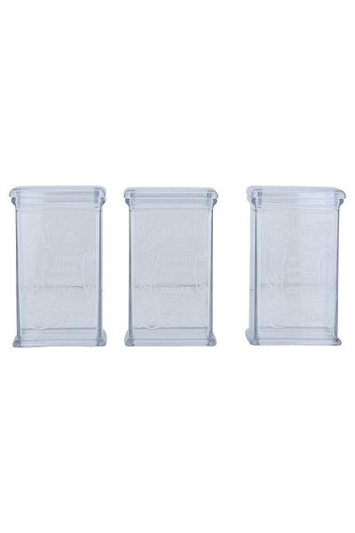 Alsaif Gallery Al Saif Gallery plastic box set, 500 grams, 3 pieces - transparent