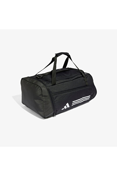 adidas Αθλητική τσάντα Essentials 3 ριγέ Duffel Unisex Μαύρη