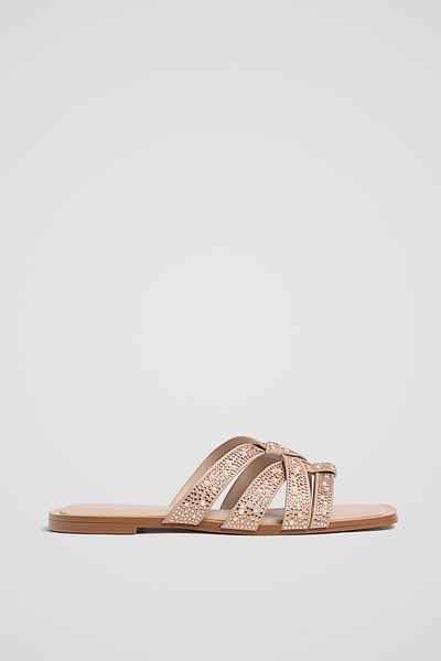 Stradivarius Rhinestone Slider Sandals Limited Edition