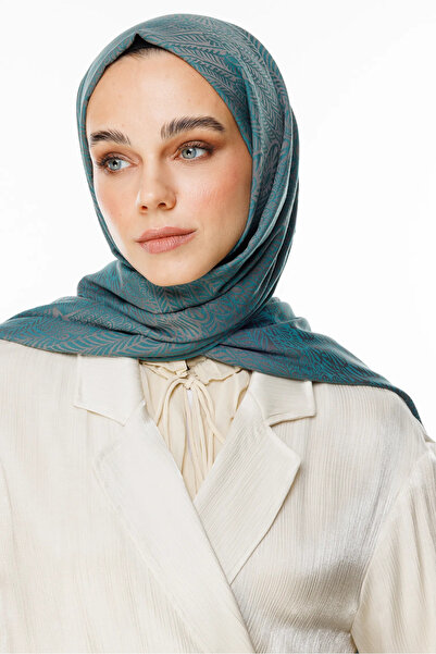 Mooncorn Mayra Pattern Double Sided Shawl Dark Gray-Emerald