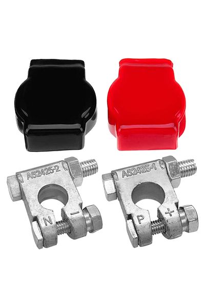 Choice black red Military Spec Battery Terminal And Cover W/2 Gauge 3/8" Lugs For Marine Car Boat RV Vehicl