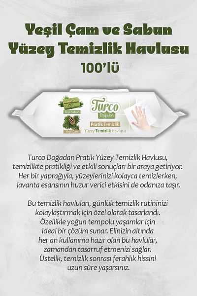 Baby Turco Buy 17 Pay 15 Green Pine and Soap Surface Cleaning Towels 100Pcs and Rosie