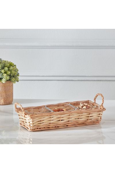 Home Box Minimalist 4-Piece Glass Snack Set