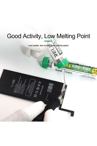 SUNSHINE 0.8mm RELIFE RL-444 Cell Phone Battery Nickel Sheet Solder Wire High Purity Tin Content High Solderi