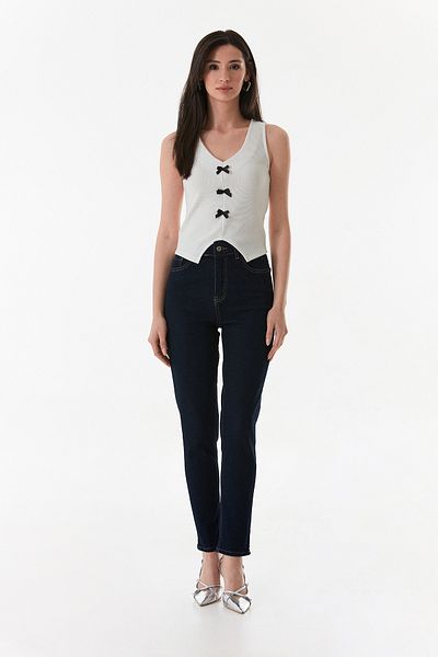 Fulla Moda High Waist Lycra Mom Jean
