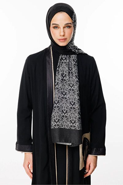 Mooncorn Σάλι διπλής όψης Nora Desen Μαύρο-Μαύρο