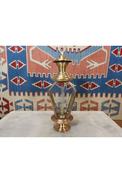aliscoppershop Elişi Eski Yapım Pirinç Fener