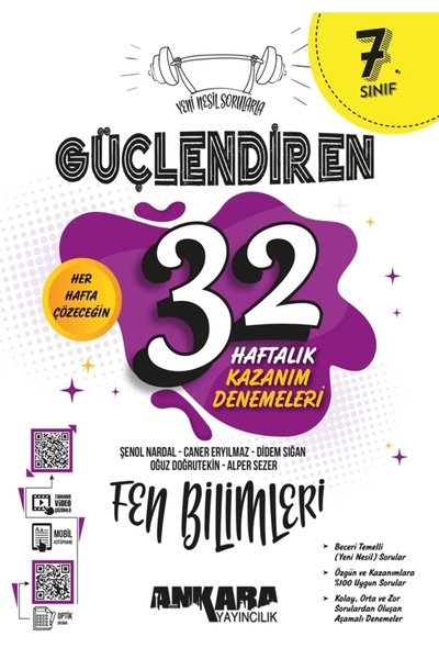 Ankara Yayıncılık ANKARA YAYINCILIK 7. Sınıf Güçlendiren 32 Haftalık Fen Bilimleri Kazanım Denemeleri