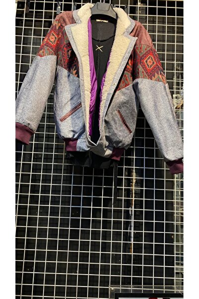 AZTEK VİNTAGE kürklü oversize mont
