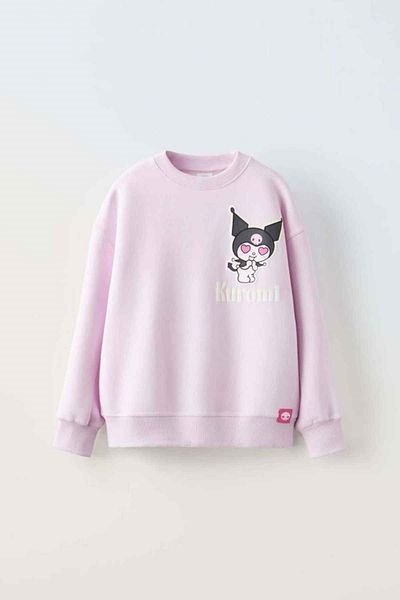 ww waka waka kids store Front and Back Kuromi Printed Crew Neck Girl's Sweat