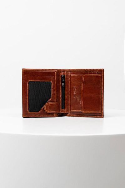 BAYDERİ Luna Genuine Leather Rfid Protected Gentle Men's Wallet with Convenient Coin Tank