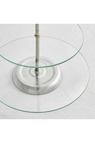 Home Box Coral 2-Tier Glass Cake Stand