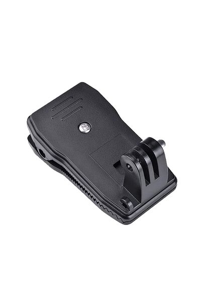 EXSKOF Black Color 360° Rotatable Backpack Clip Strap Quick Mount For Gopro Hero 13 12 11 10 9 8 7 Insta360