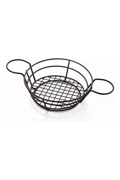 Rollers Round Presentation Serving Basket - Russian Potato Snack with Single Sauce Compartment