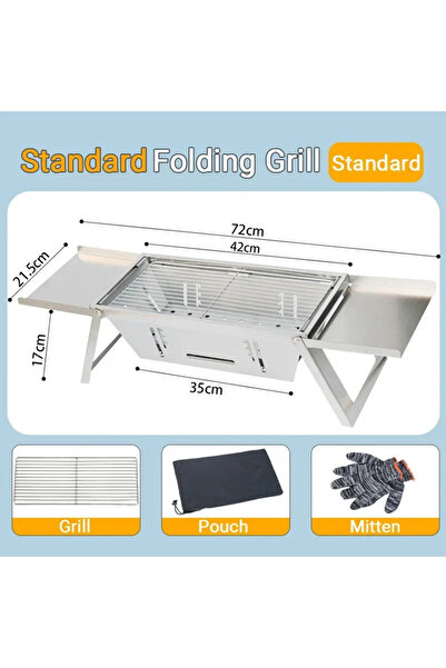 Choice1 Standard Style Stainless Steel Barbecue Stove Outdoor Charcoal Foldin...