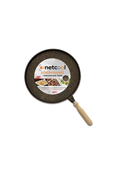 CAZİP Netcool 36 cm Granit Döküm Gözleme Bazlama Krep Tavası | Çok Amaçlı | B...