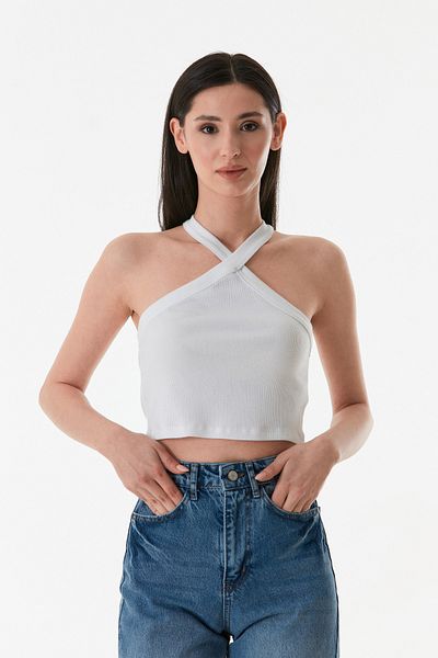 Fulla Moda Basic Cross Strap Μπλούζα