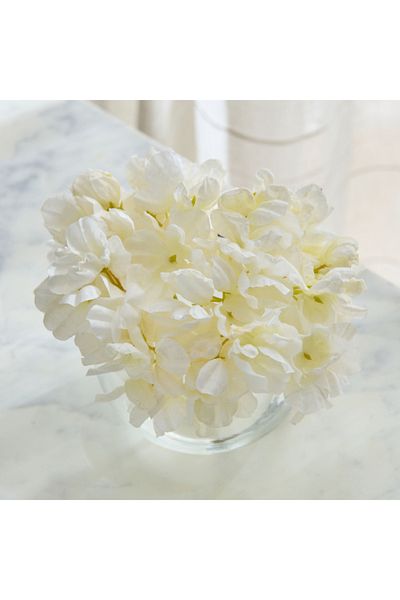 Home Box Liara Hydrangea Flower Arrangement with Still Water in Glass Pot 28 cm