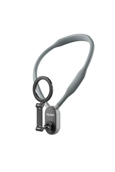 TELESIN حامل سيليكون مغناطيسي سريع الفك من TELESIN باللون الرمادي للهواتف الذ...