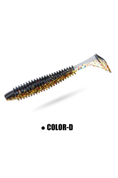 Choice طُعم صيد السمك الناعم Color-D Spinpoler Ribbed Shads، طُعم صيد السمك ذ...