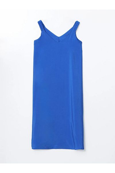 LC Waikiki Γυναικείο φόρεμα LCWAIKIKI Classic Blue με λαιμόκοψη V