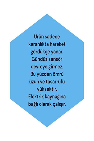 fullreyon Elektrikle Çalışır Radar Sensörlü Karanlıkta Hareket Gördükçe Yanar 24 Watt 4000 Kelvin Led Aplik