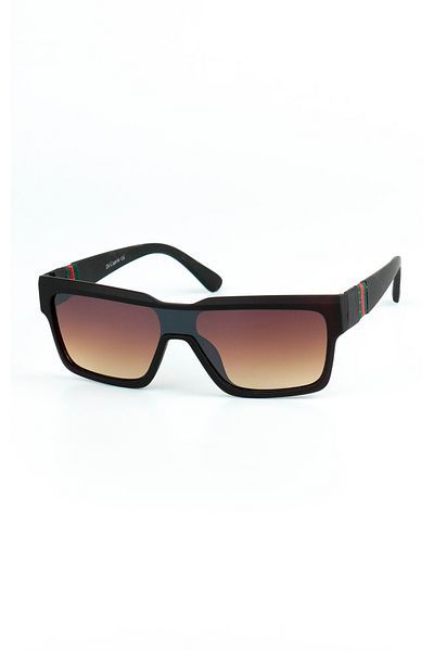 Di Caprio Unisex Brown Uv400 Protection Rectangular Model Sunglasses