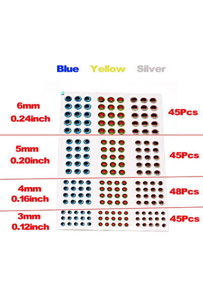 MNFT طُعم صيد السمك ثلاثي الأبعاد باللون الفضي والأصفر والأزرق MNFT مختلط 183...