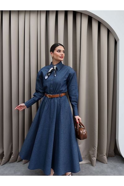 ESRAHELVACI Gold Buckle Belted Padded Shirt Skirt Set